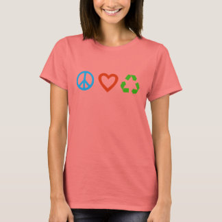 Peace Liebe Recycle T - Shirt - viele Farben und S