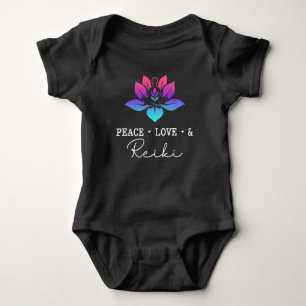 Peace Liebe Reiki Chakra Spirituelle Meditation Baby Strampler