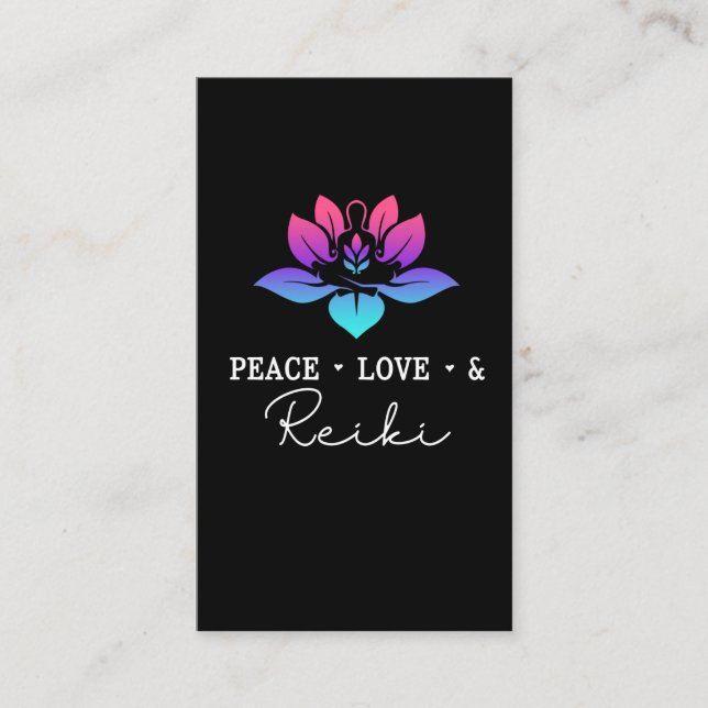 Peace Liebe Reiki Chakra Spirituelle Meditation Visitenkarte (Vorderseite)