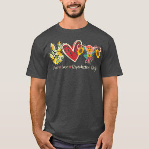 Peace Liebe Reproduktionsrechte Sonnenblume U T-Shirt