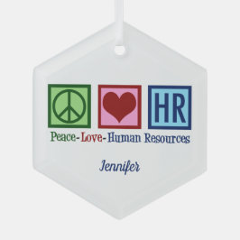 Peace Liebe Resources Human Resources HR Custom Ch Ornament Aus Glas