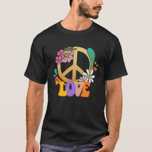 Peace Liebe Retro Groovy 60 s 70 s Hippie-Kostüm T-Shirt
