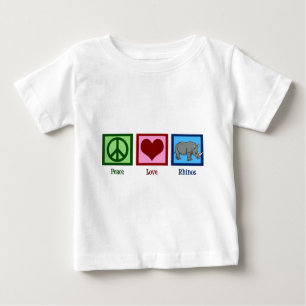 Peace Liebe Rhinos Baby T-shirt