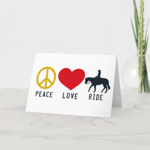 PEACE LIEBE RIDE Grußkarte Dankeskarte