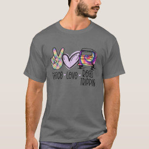 Peace Liebe Road Trippin Gefärbte Krawatte Hippie T-Shirt