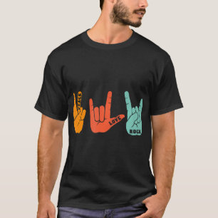 Peace Liebe Rock and Roll Rock Band Konzert T-Shirt