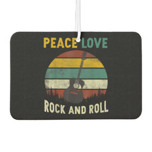 Peace Liebe & Rock & Roll Guitarist V Autolufterfrischer