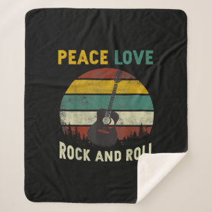 Peace Liebe & Rock & Roll Guitarist V Sherpadecke