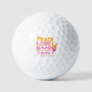 Peace Liebe Rock'n'Roll - Music-Inspiriert Typogra Golfball