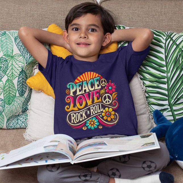 Peace Liebe RocknRoll Retro 70er Vintag Psychedeli T-Shirt (Von Creator hochgeladen)