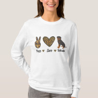 Peace Liebe Rottweiler Lover Pet Dog Welpe Owner L
