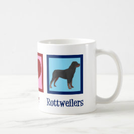 Peace Liebe Rottweilers Kaffeetasse
