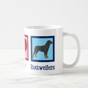 Peace Liebe Rottweilers Kaffeetasse