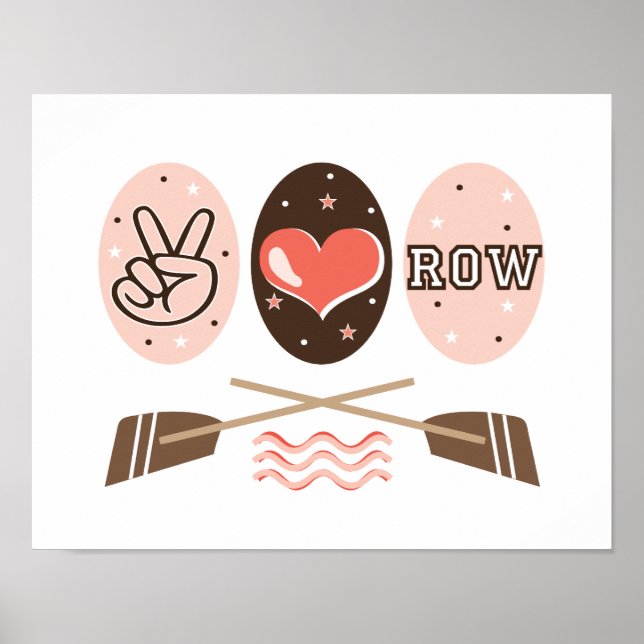 Peace Liebe Row Crew Poster (Vorne)