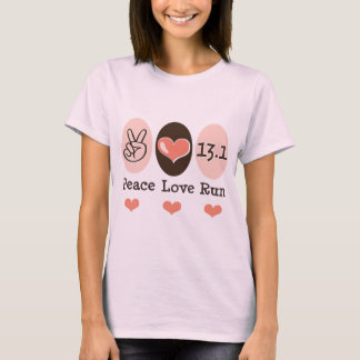 Peace Liebe Run 13,1 Halbmarathon Bio T-Shirt