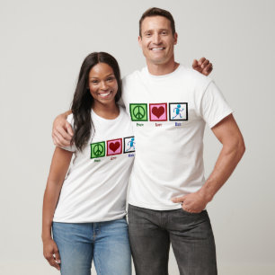 Peace Liebe Run Niedlich Marathon Runner T-Shirt
