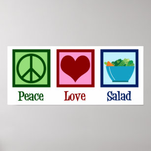Peace Liebe Salads Niedlich Salad Bar Poster