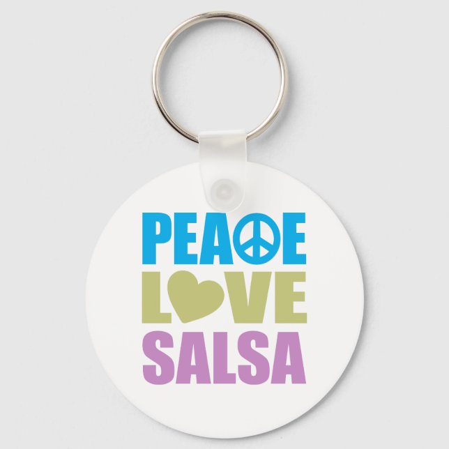 Peace Liebe Salsa Schlüsselanhänger (Vorderseite)
