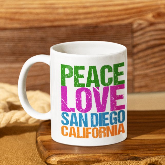Peace Liebe San Diego Kaffeetasse (Von Creator hochgeladen)