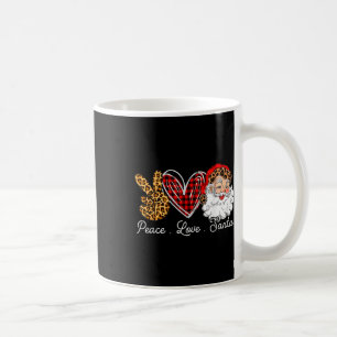 Peace Liebe Santa Leopard Buffalo Weihnachten 2021 Kaffeetasse