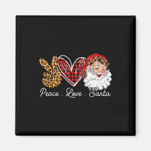 Peace Liebe Santa Leopard Buffalo Weihnachten 2021 Magnet