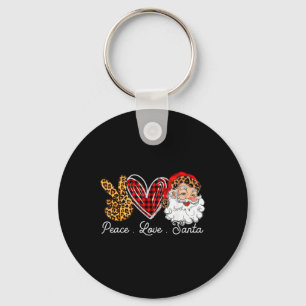 Peace Liebe Santa Leopard Buffalo Weihnachten 2021 Schlüsselanhänger