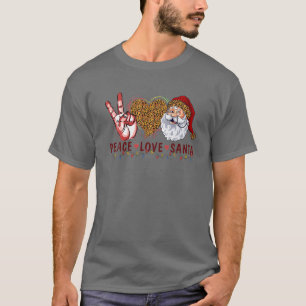 Peace Liebe Santa Niedlich Xmas Weihnachtsmann Fun T-Shirt