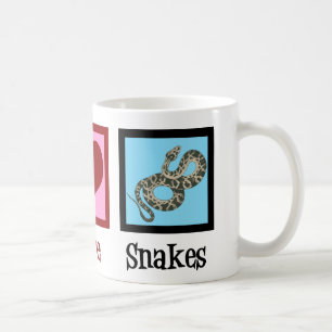 Peace Liebe Schlangen Niedliche Herpetologie Kaffeetasse