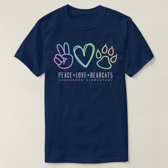 Peace Liebe School Spirit, Inspiration T - Shirt (Design vorne)