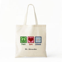 Peace Liebe Science Teacher Personalisiert