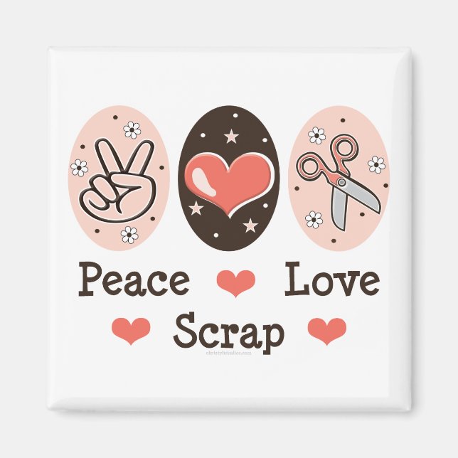 Peace Liebe Scrapbooking Magnet (Vorne)