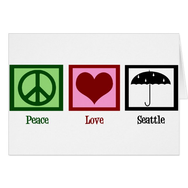 Peace Liebe Seattle Card (Vorderseite (Horizontal))