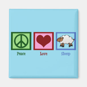 Peace Liebe Sheep Magnet
