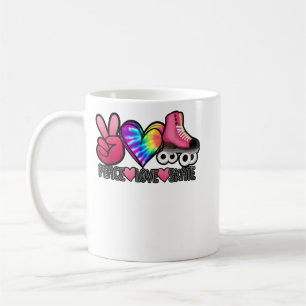 Peace Liebe Skate - Gefärbte Krawatte Roller Skate Kaffeetasse