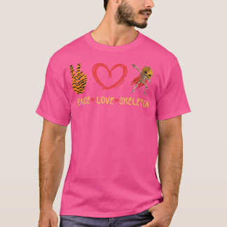 Peace Liebe Skeleton T-Shirt