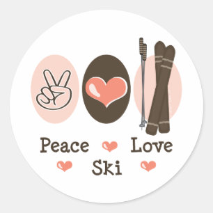 Peace Liebe Ski Stickers