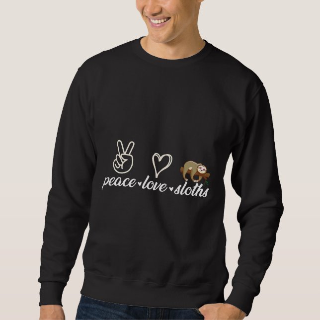 Peace Liebe Sloth Sweatshirt (Vorderseite)