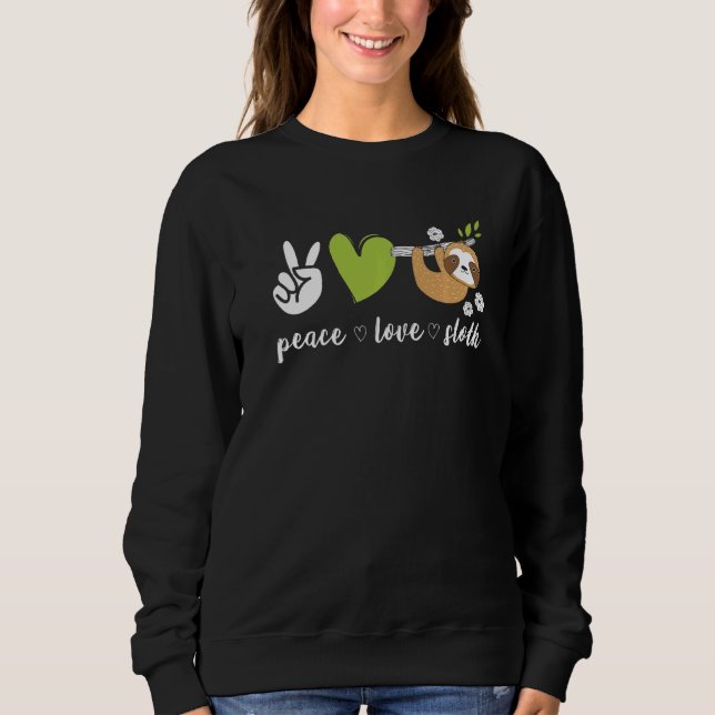 Peace Liebe Sloth Sweatshirt (Vorderseite)