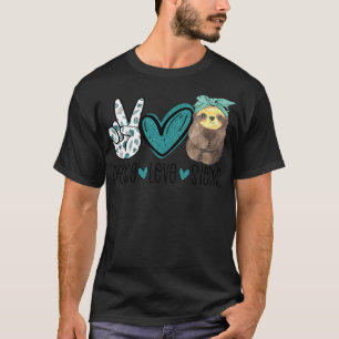 Peace Liebe Sloths Bandana Sloth Lover Funny Sloth T-Shirt