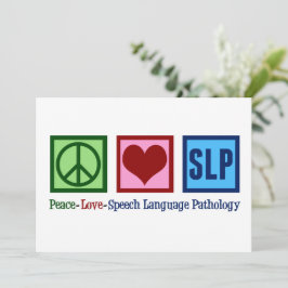 Peace Liebe SLP Sprachpathologie Karte