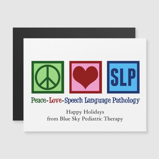 Peace Liebe SLP Sprachpathologie-Magnet Magnetkarte (Vorne/Hinten)
