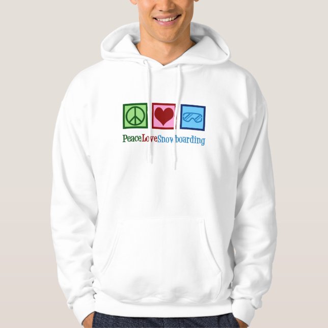 Peace Liebe Snowboarding Hoodie (Vorderseite)