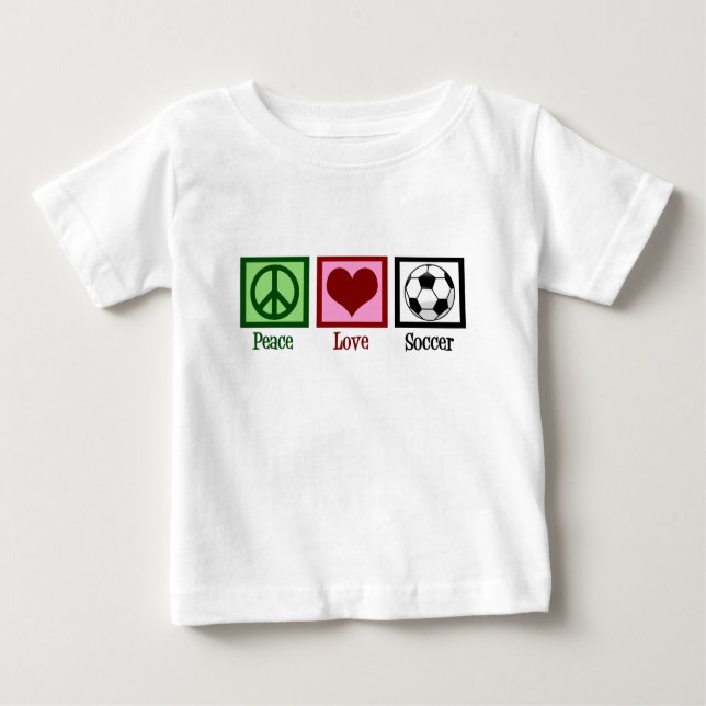 Peace Liebe Soccer Baby T-shirt (Vorderseite)