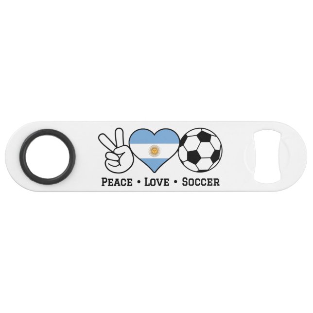 Peace Liebe Soccer Bar Key Argentinien (Vorderseite (Horizontal))