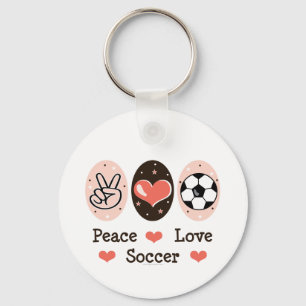 Peace Liebe Soccer Key Chain Schlüsselanhänger