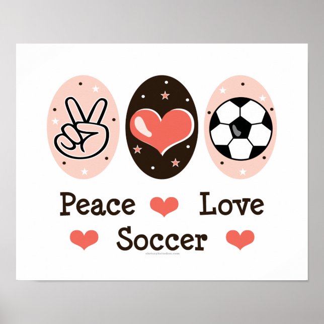 Peace Liebe Soccer Poster (Vorne)