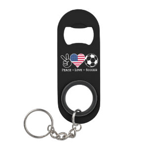 Peace Liebe Soccer USA Mini Flaschenöffner