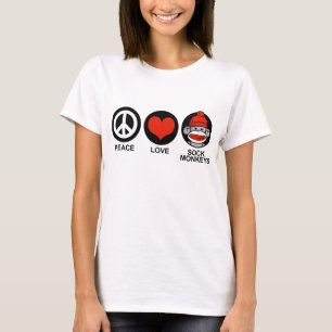 Peace Liebe Sock Affen T-Shirt
