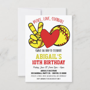 Peace Liebe Softball Einladung