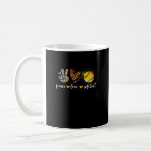 Peace Liebe Softball für junge Mädchen Niedlich Le Kaffeetasse